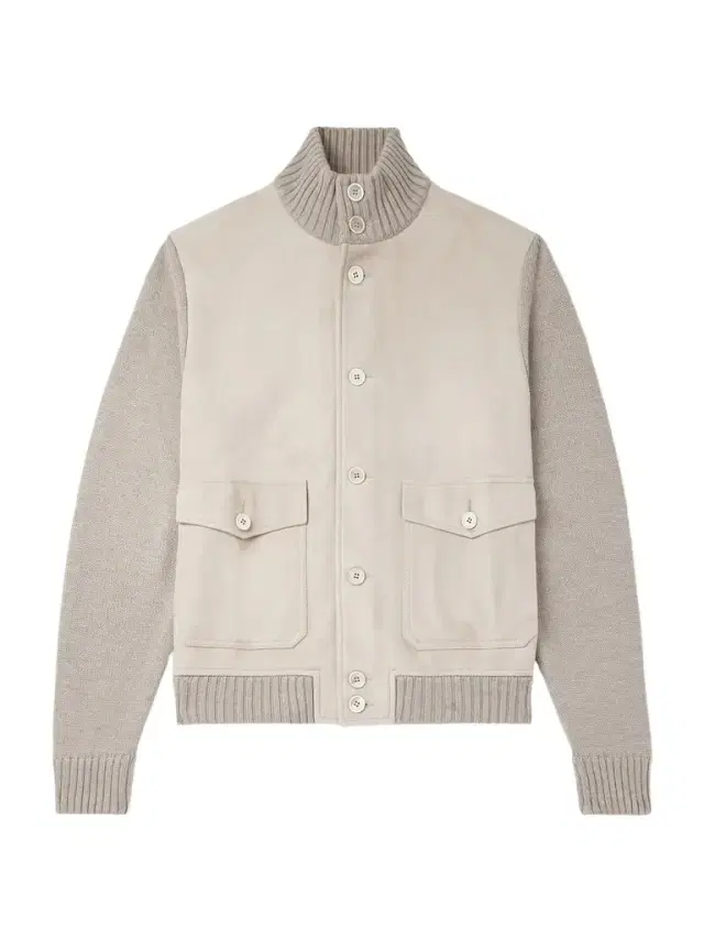 Incotex Incotex Zanone Virgin Wool-Trimmed Suede Jacket - Men