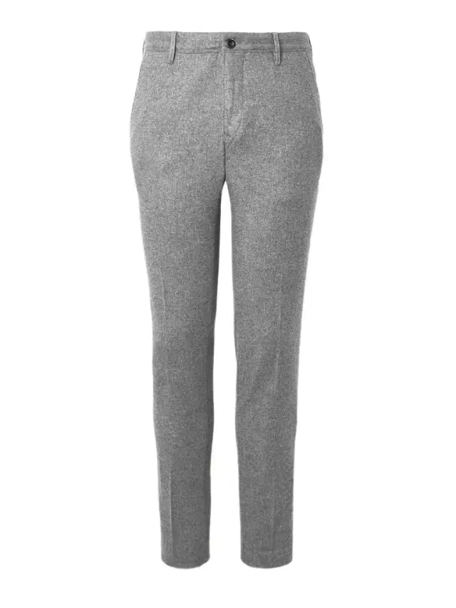 Incotex Incotex Slim-Leg Virgin Wool-Blend Trousers - Men