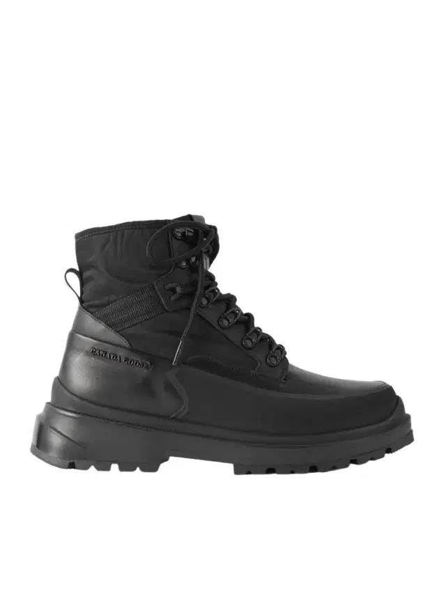 Canada Goose Keystone Rubber-Trimmed Leather and Twill Boots - Men