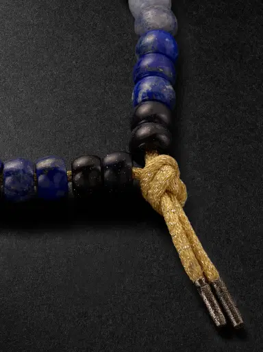 Carolina Bucci Montauk Forte 18-Karat White and Blackened Gold Multi-Stone Beaded Bracelet - Men | Thumbnail 3 Carolina Bucci Montauk Forte 18-Karat White and Blackened Gold Multi-Stone Beaded Bracelet - Men | Thumbnail 3
