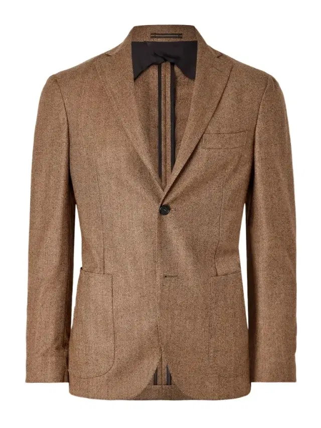 Incotex Herringbone Wool Blazer - Men