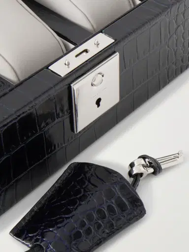 Smythson Mara Croc-Effect Leather Six-Piece Watch Box - Men | Thumbnail 4 Smythson Mara Croc-Effect Leather Six-Piece Watch Box - Men | Thumbnail 4