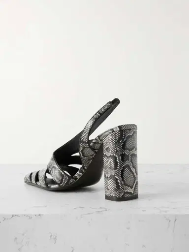 Alaïa 90 Snakeskin Slingback Sandals | Thumbnail 3