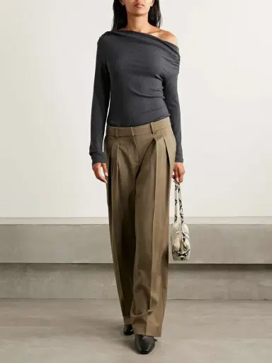 Staud Philomena One-shoulder Draped Modal-blend Jersey Top | Thumbnail 2 Staud Philomena One-shoulder Draped Modal-blend Jersey Top | Thumbnail 2