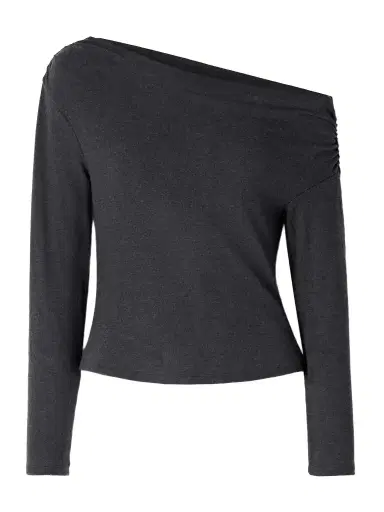 Staud Philomena One-shoulder Draped Modal-blend Jersey Top | Thumbnail 1 Staud Philomena One-shoulder Draped Modal-blend Jersey Top | Thumbnail 1