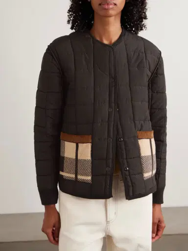 Guest In Residence Reversible Corduroy-trimmed Quilted Shell And Checked Wool And Cashmere-blend Jacket | Thumbnail 6 Guest In Residence Reversible Corduroy-trimmed Quilted Shell And Checked Wool And Cashmere-blend Jacket | Thumbnail 6