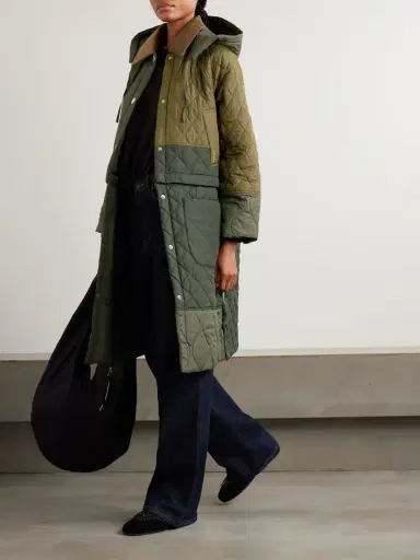 Barbour Lilian Hooded Convertible Corduroy-trimmed Quilted Recycled-shell Coat | Thumbnail 2 Barbour Lilian Hooded Convertible Corduroy-trimmed Quilted Recycled-shell Coat | Thumbnail 2