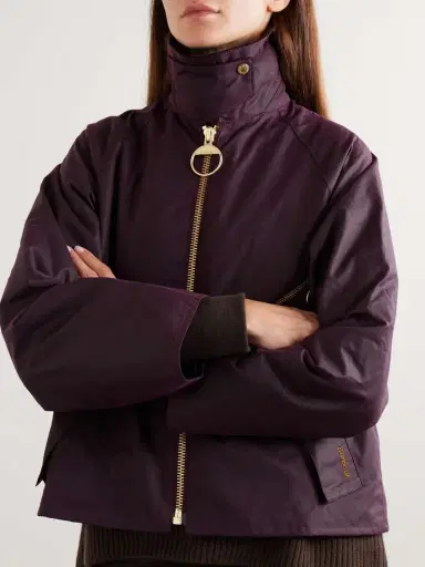Barbour Arlene Corduroy-trimmed Waxed-cotton Jacket | Thumbnail 6