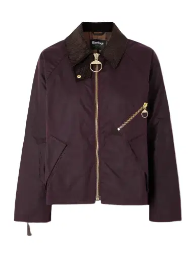 Barbour Arlene Corduroy-trimmed Waxed-cotton Jacket | Thumbnail 1