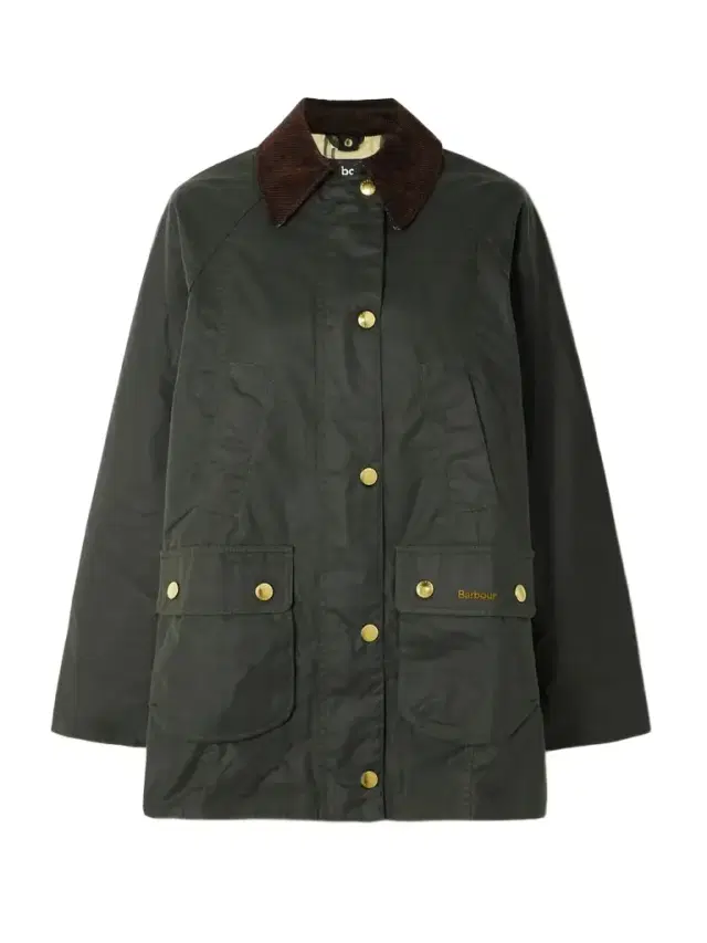 Barbour Beadnell Corduroy-trimmed Waxed-cotton Jacket