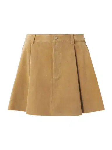 Polo Ralph Lauren Pleated Suede Mini Skirt | Thumbnail 1