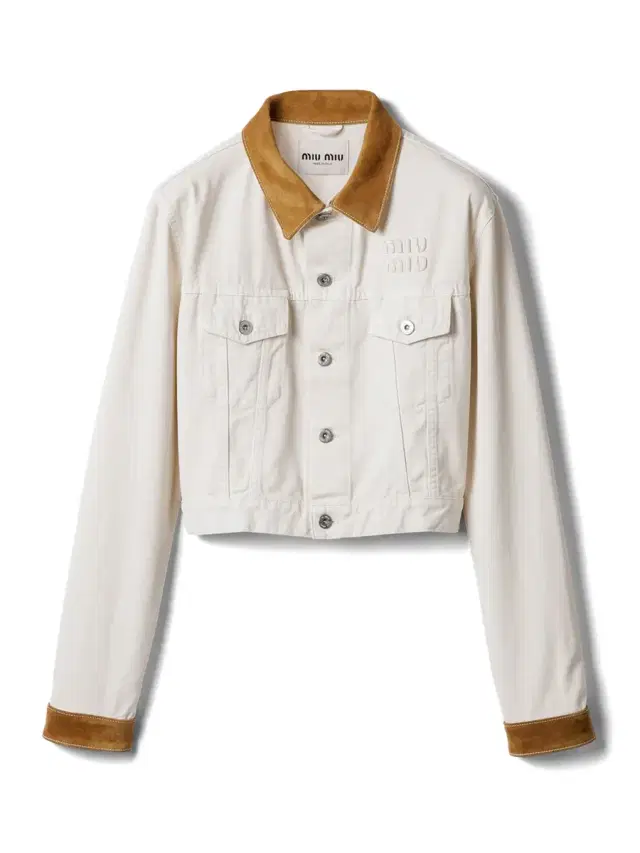 Denim and Suede-Trim Jacket