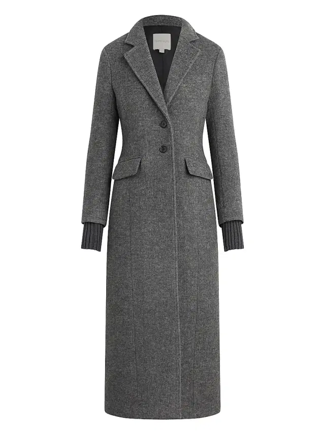 Favorite Daughter Women's The City Single-Breasted Coat - Grey Twill