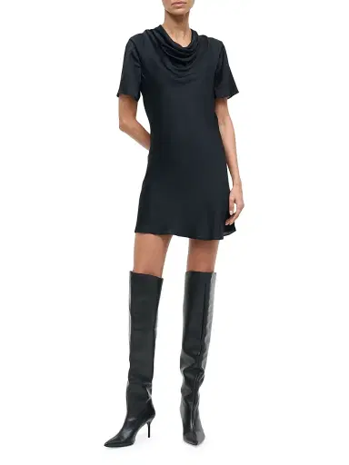 Staud Women's Iris Stretch Silk Minidress - Black - Size Small | Thumbnail 2