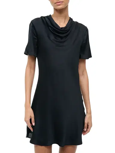 Staud Women's Iris Stretch Silk Minidress - Black - Size Small | Thumbnail 3