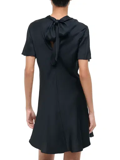 Staud Women's Iris Stretch Silk Minidress - Black - Size Small | Thumbnail 5