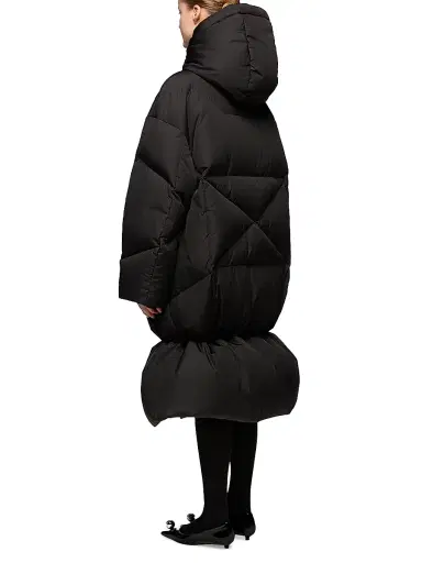KhrisJoy Women's Long Iconic Milano Down Coat - Black - Size 10 | Thumbnail 5