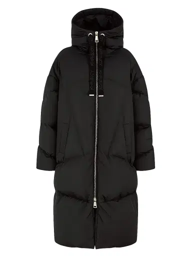 KhrisJoy Women's Long Iconic Milano Down Coat - Black - Size 10 | Thumbnail 1