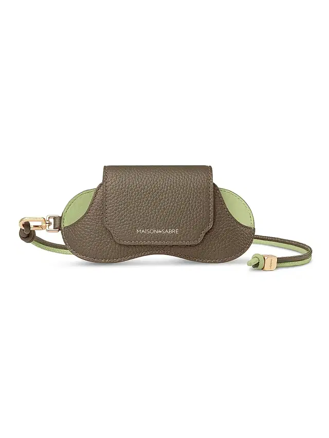 Maison de Sabre Women's Leather Sunglasses Sling Case - Cashmere Clay