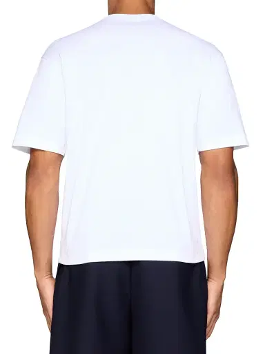 Jacquemus Men's Cotton Crewneck T-Shirt - Station Patch White | Thumbnail 2 Jacquemus Men's Cotton Crewneck T-Shirt - Station Patch White | Thumbnail 2