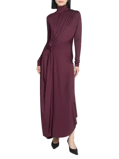 Victoria Beckham Women's Twisted Stretch-Jersey Maxi Dress - Merlot | Thumbnail 3 Victoria Beckham Women's Twisted Stretch-Jersey Maxi Dress - Merlot | Thumbnail 3