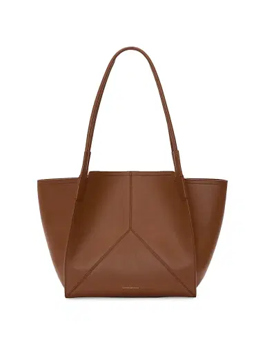 Victoria Beckham Women's Small Victoria Leather Tote Bag - Dark Tan | Thumbnail 1 Victoria Beckham Women's Small Victoria Leather Tote Bag - Dark Tan | Thumbnail 1