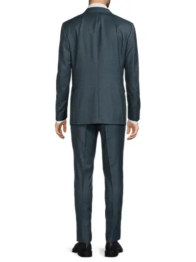 Canali Men's Milano Notch Lapel Wool Trim-Fit Suit - Green - Size 40 | Thumbnail 5 Canali Men's Milano Notch Lapel Wool Trim-Fit Suit - Green - Size 40 | Thumbnail 5