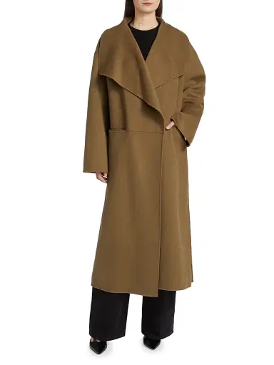 TOTEME Women's Signature Wool-Cashmere Coat - Hazel - Size XL | Thumbnail 3
