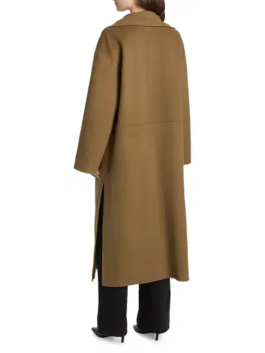 TOTEME Women's Signature Wool-Cashmere Coat - Hazel - Size XL | Thumbnail 5
