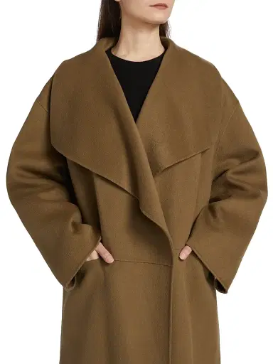 TOTEME Women's Signature Wool-Cashmere Coat - Hazel - Size XL | Thumbnail 6