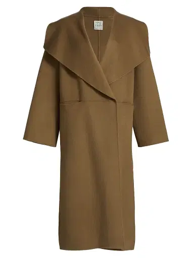 TOTEME Women's Signature Wool-Cashmere Coat - Hazel - Size XL | Thumbnail 1
