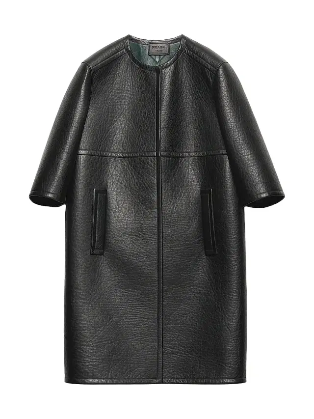 Women's Bonded Leather Coat - Black