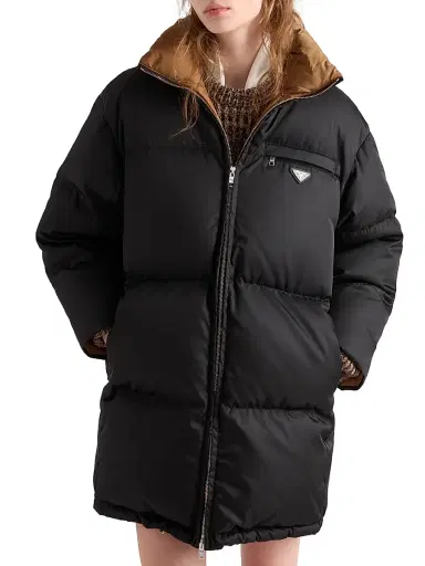 Prada Women's Re-Nylon Down Jacket - Black - Size 8 | Thumbnail 2 Prada Women's Re-Nylon Down Jacket - Black - Size 8 | Thumbnail 2