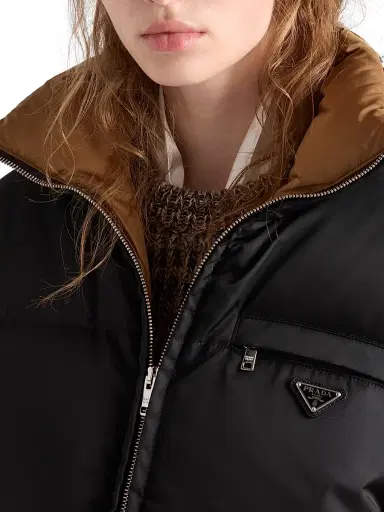 Prada Women's Re-Nylon Down Jacket - Black - Size 8 | Thumbnail 4 Prada Women's Re-Nylon Down Jacket - Black - Size 8 | Thumbnail 4