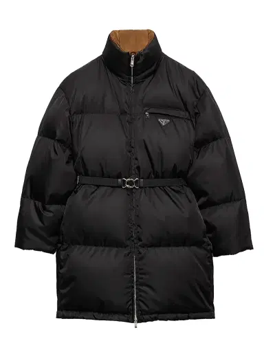Prada Women's Re-Nylon Down Jacket - Black - Size 8 | Thumbnail 1 Prada Women's Re-Nylon Down Jacket - Black - Size 8 | Thumbnail 1