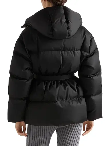 Prada Women's Re-Nylon Hooded Down Jacket - Black - Size 12 | Thumbnail 3 Prada Women's Re-Nylon Hooded Down Jacket - Black - Size 12 | Thumbnail 3