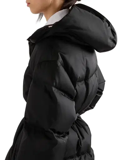 Prada Women's Re-Nylon Hooded Down Jacket - Black - Size 12 | Thumbnail 4 Prada Women's Re-Nylon Hooded Down Jacket - Black - Size 12 | Thumbnail 4