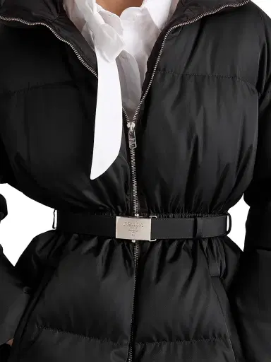 Prada Women's Re-Nylon Hooded Down Jacket - Black - Size 12 | Thumbnail 6 Prada Women's Re-Nylon Hooded Down Jacket - Black - Size 12 | Thumbnail 6