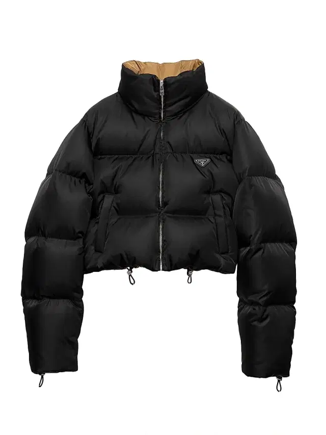 Women's Cropped Re-Nylon Down Jacket - Black