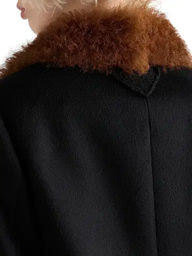 Prada Women's Double Breasted Cashmere Coat - Black - Size 6 | Thumbnail 5 Prada Women's Double Breasted Cashmere Coat - Black - Size 6 | Thumbnail 5