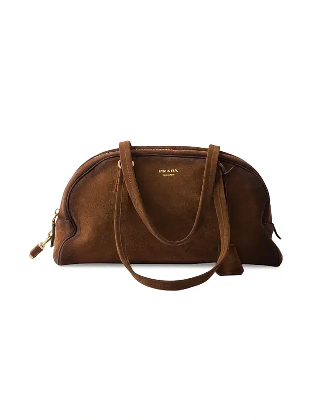 Women's  Suede Shoulder Bag - Brown