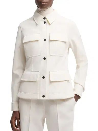 Moncler Grenoble Women's Shirt in Interlock - White | Thumbnail 2 Moncler Grenoble Women's Shirt in Interlock - White | Thumbnail 2