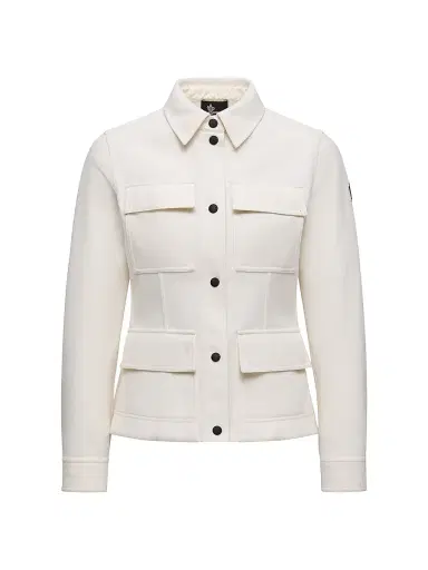 Moncler Grenoble Women's Shirt in Interlock - White | Thumbnail 1 Moncler Grenoble Women's Shirt in Interlock - White | Thumbnail 1