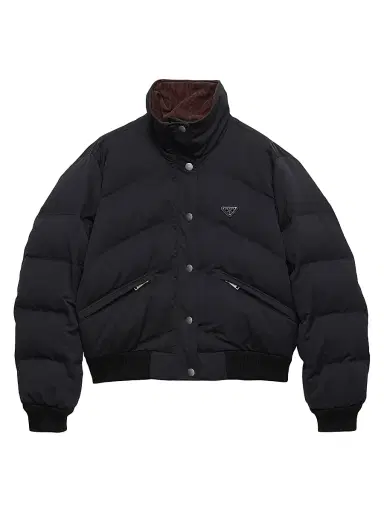 Prada Women's Cropped Compact Poplin Down Jacket | Thumbnail 1 Prada Women's Cropped Compact Poplin Down Jacket | Thumbnail 1