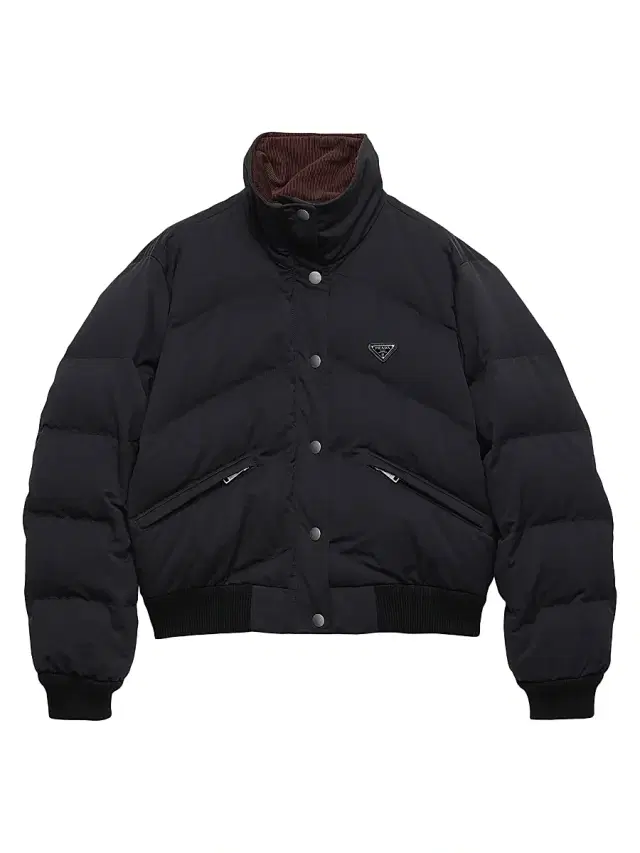 Prada Women's Cropped Compact Poplin Down Jacket - Black