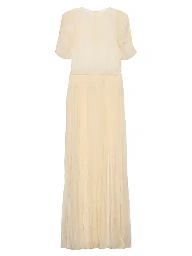 Prada Women's Long Silk Chiffon Dress - Yellow | Thumbnail 1 Prada Women's Long Silk Chiffon Dress - Yellow | Thumbnail 1