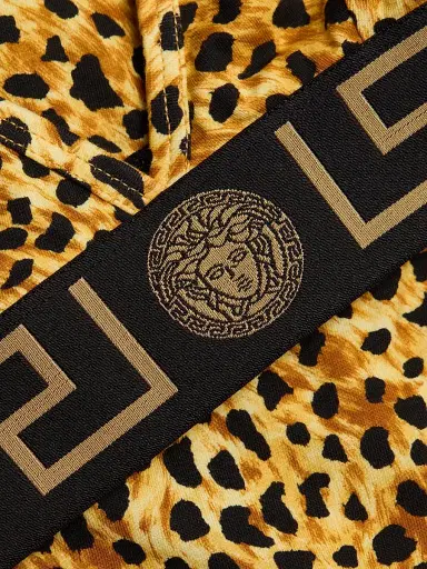 Versace Women's Cheetah-Print Jersey Bra - Size XL | Thumbnail 6