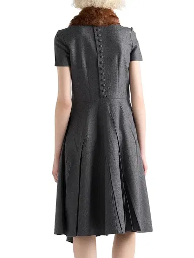 Prada Women's Flannel Dress - Grey | Thumbnail 3