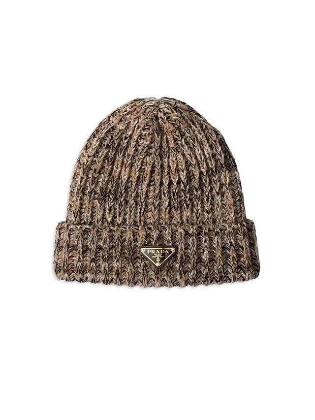 Prada Women's Mélange Knit Beanie - Brown
