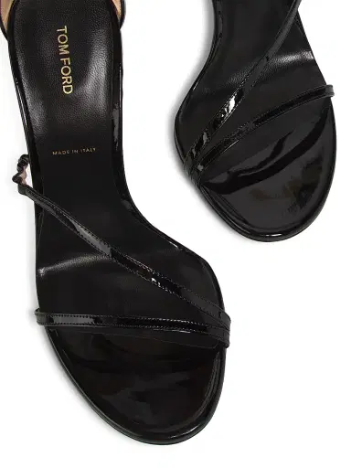 TOM FORD Women's 85MM Patent Leather Double Ankle Strap Sandals - Black | Thumbnail 4